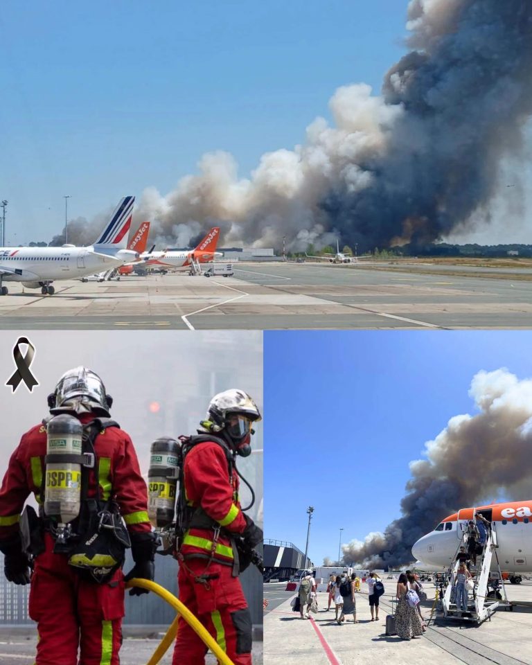Francia lamenta la muerte de dos bomberos durante un incendio cerca del Aeropuerto de Burdeos-Mérignac