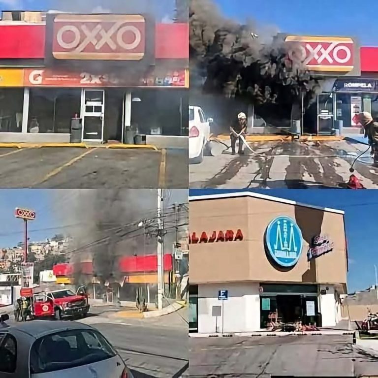 Incendio destruye la fachada de un establecimiento y moviliza a Bomberos, Protección Civil y Seguridad Pública