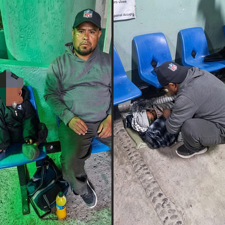 Padre duerme en un hospital junto a su bebé mientras su esposa permanece internada: una historia que refleja la difícil realidad de muchas familias