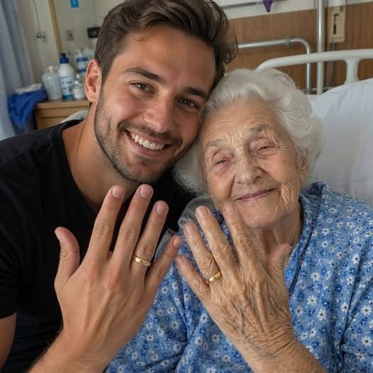 ¿Un joven se casó con su abuela enferma? Lo que realmente muestra la emotiva imagen viral