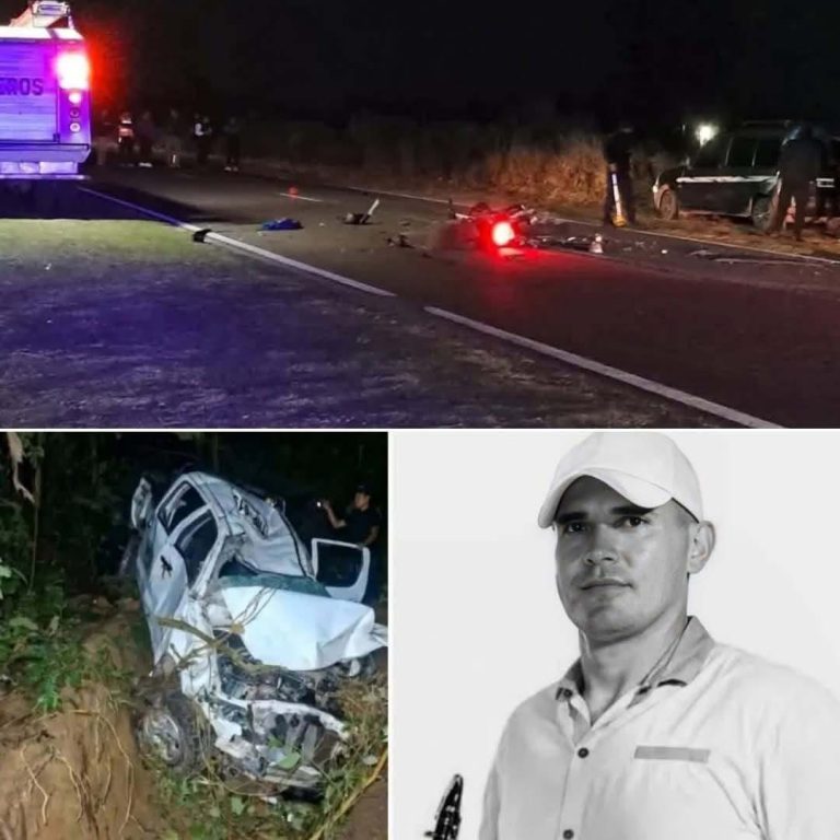 Grave accidente nocturno entre un automóvil y una motocicleta deja una persona sin vida
