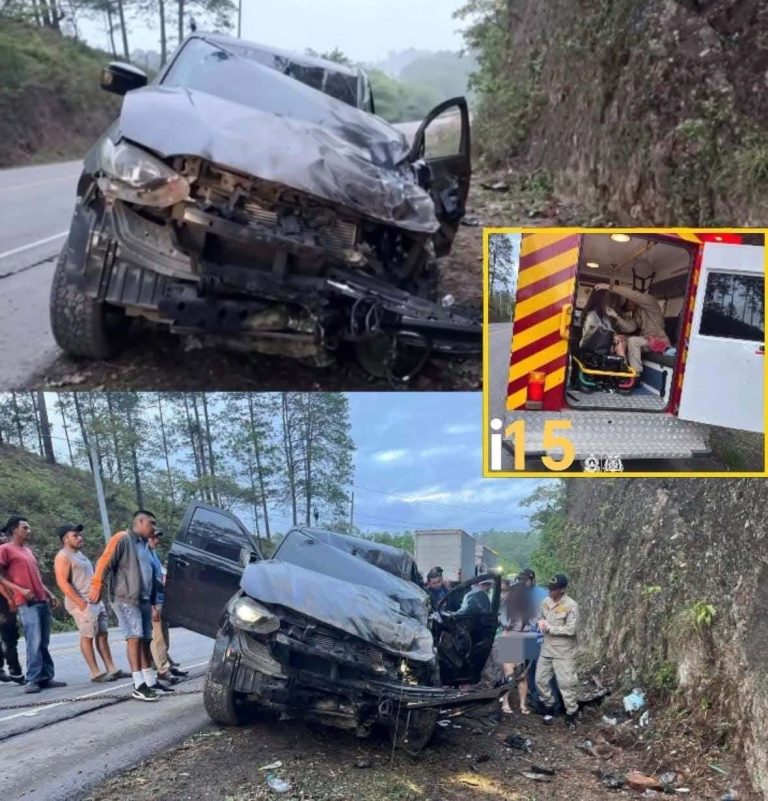 Vehículo sufrió un fuerte accidente en una carretera montañosa: organismos de emergencia atendieron la situación