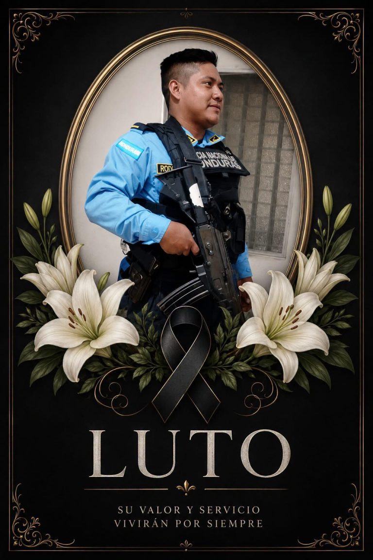 Luto por agente policial hondureño: piden confirmar la información antes de compartirla