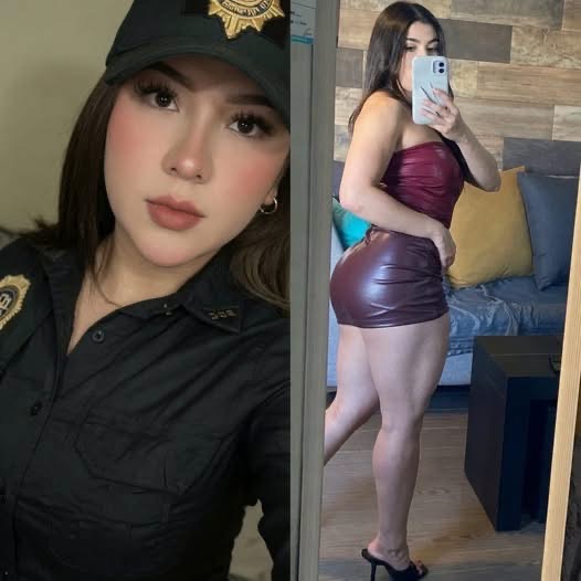 Joven policía causa sensación al mostrar cómo luce después de terminar su servicio