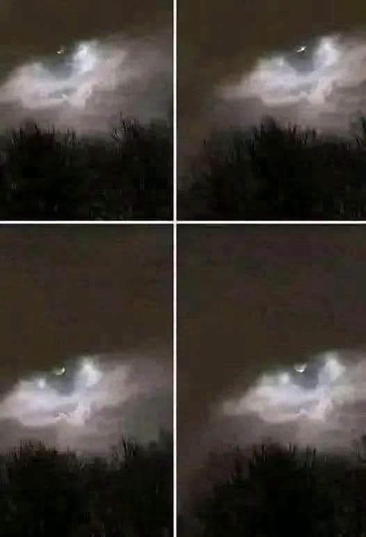 Un camarógrafo fotografió el cielo y descubrió una figura sorprendente entre las nubes