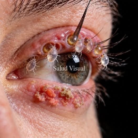 Esto puede ocurrir al dormir sin retirar los lentes de contacto o el maquillaje