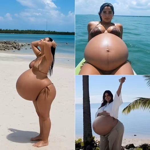 Una joven publica fotografías de su embarazo y un detalle sorprende a miles en redes