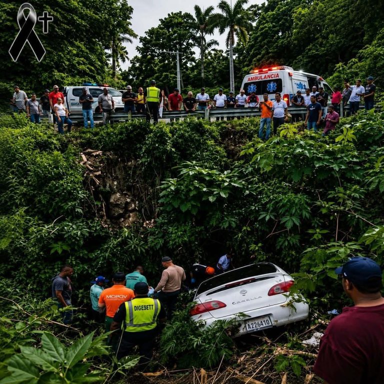 VEHÍCULO TERMINÓ FUERA DE LA CARRETERA HACE POCOS MINUTOS… Y LA ESCENA MOVILIZÓ A TODOS LOS ORGANISMOS DE EMERGENCIA