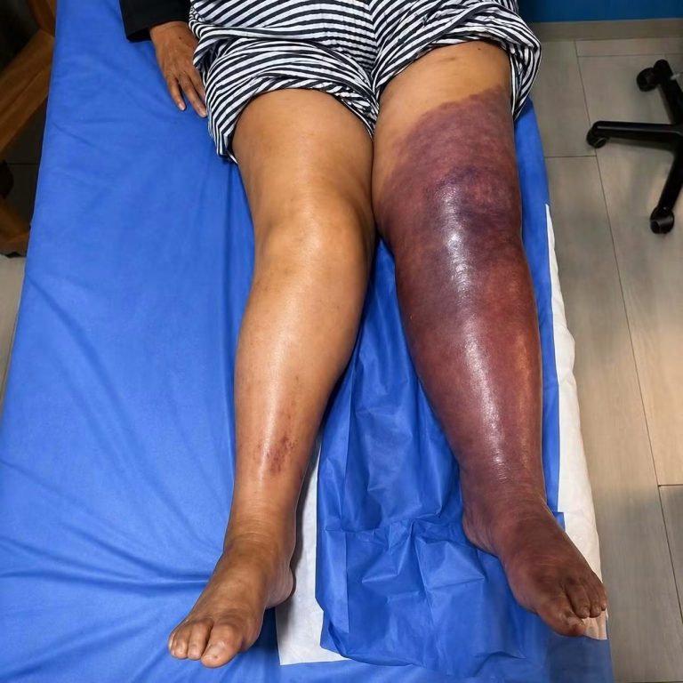 UNA PIERNA CAMBIÓ DE COLOR Y AUMENTÓ CONSIDERABLEMENTE DE TAMAÑO… ESTAS SON ALGUNAS SEÑALES QUE NO DEBEN IGNORARSE