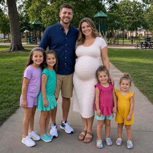 Después de cuatro hijas, una familia recibe una noticia inesperada con su nuevo embarazo