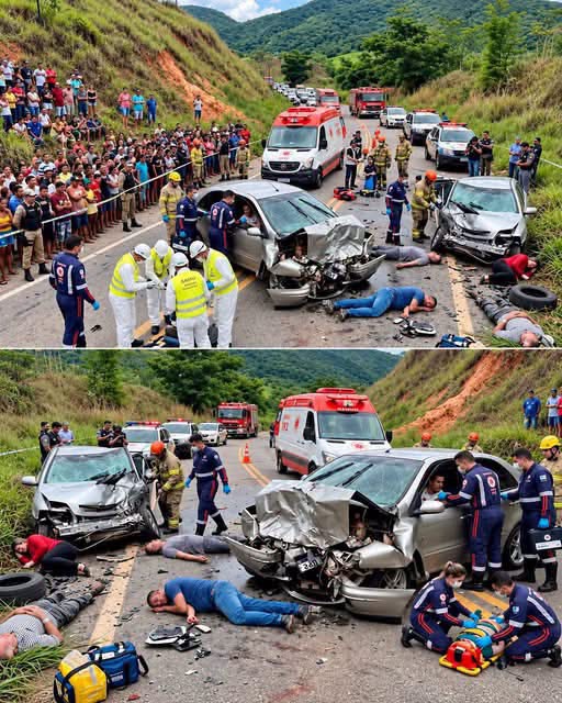 GRAVE ACCIDENTE MOVILIZA A NUMEROSAS UNIDADES DE EMERGENCIA TRAS DEJAR VARIOS VEHÍCULOS DESTROZADOS