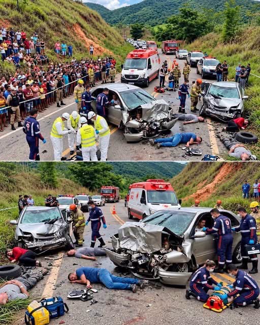 Fuerte incidente vial moviliza a numerosos equipos de emergencia en una carretera montañosa